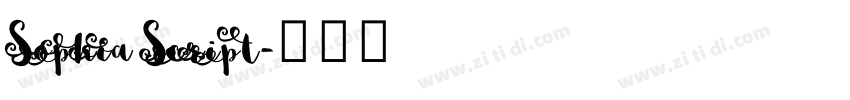 Sophia Script字体转换